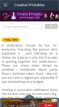 Mobile Screenshot of creativeprintables.org