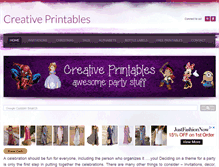 Tablet Screenshot of creativeprintables.org